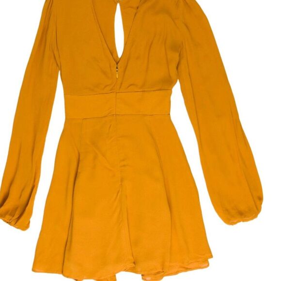 Reformation Delancey Goldenrod Mini Keyhole Dress - Size 0 - Picture 2 of 7